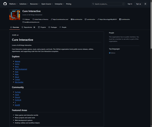 Cure Interactive Launches on GitHub By James Steele Seeley, uploaded on May 27th, 2026
